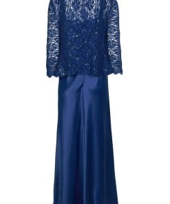 Alex Evenings - 81122152 Lace Bodice Long A-Line Dress With Jacket Formal Gowns 17 Alex Evenings - 81122152 Lace Bodice Long A-Line Dress With Jacket Formal Gowns