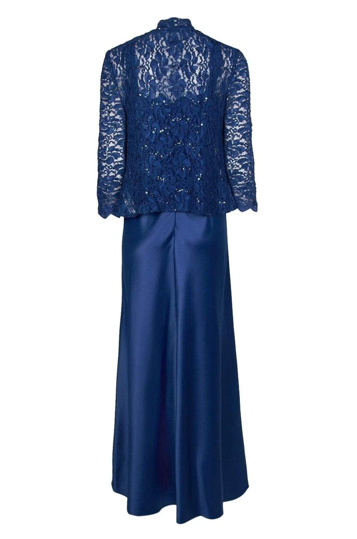 Alex Evenings - 81122152 Lace Bodice Long A-Line Dress With Jacket Formal Gowns 8 Alex Evenings - 81122152 Lace Bodice Long A-Line Dress With Jacket Formal Gowns