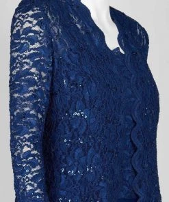 Alex Evenings - 81122152 Lace Bodice Long A-Line Dress With Jacket Formal Gowns 20 Alex Evenings - 81122152 Lace Bodice Long A-Line Dress With Jacket Formal Gowns