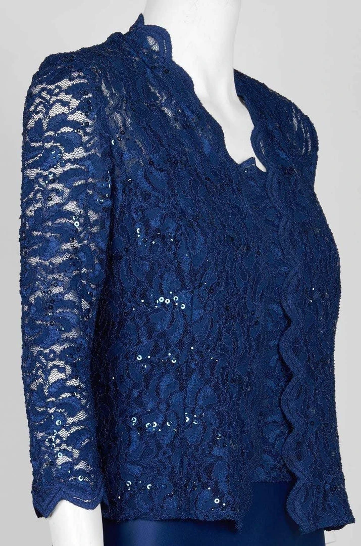 Alex Evenings - 81122152 Lace Bodice Long A-Line Dress With Jacket Formal Gowns 11 Alex Evenings - 81122152 Lace Bodice Long A-Line Dress With Jacket Formal Gowns