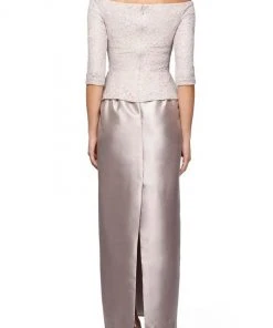 Formal Gowns Alex Evenings - Off Shoulder Lace Bodice Long Dress 2121259 5 Formal Gowns Alex Evenings - Off Shoulder Lace Bodice Long Dress 2121259