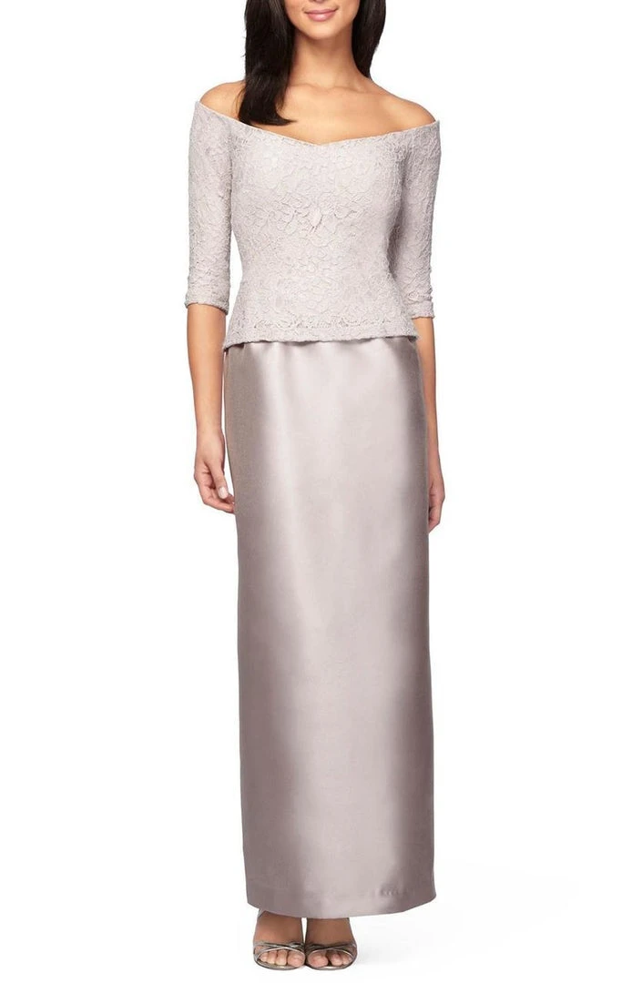 Formal Gowns Alex Evenings - Off Shoulder Lace Bodice Long Dress 2121259 3 Formal Gowns Alex Evenings - Off Shoulder Lace Bodice Long Dress 2121259