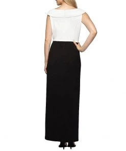 Alex Evenings - Side Embellished Crepe Long Dress 160088 Formal Gowns