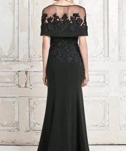 Formal Gowns Alexander By Daymor Floral Applique Sweetheart Sheath Dress With Cape 776 - 1 Pc Midnite In Size 8 Available 6 Formal Gowns Alexander By Daymor Floral Applique Sweetheart Sheath Dress With Cape 776 - 1 Pc Midnite In Size 8 Available