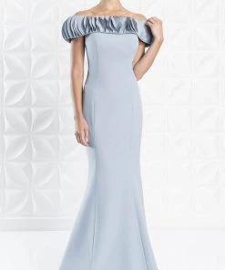 Formal Gowns Alexander By Daymor - Ruffle-Trimmed Off-Shoulder Formal Dress 1280