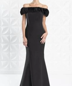 Formal Gowns Alexander By Daymor - Ruffle-Trimmed Off-Shoulder Formal Dress 1280