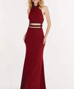 Alyce Paris - 1204 High Halter Neck Strappy Midriff Long Gown 7 Alyce Paris - 1204 High Halter Neck Strappy Midriff Long Gown