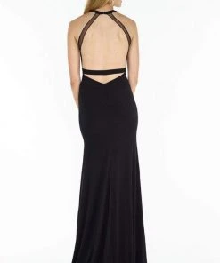 Alyce Paris - 1212 Halter Neck Trumpet Dress With Train Formal Gowns