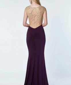 Formal Gowns Alyce Paris - 1217 Jewel-Sprinkled Illusion Back Long Gown 6 Formal Gowns Alyce Paris - 1217 Jewel-Sprinkled Illusion Back Long Gown