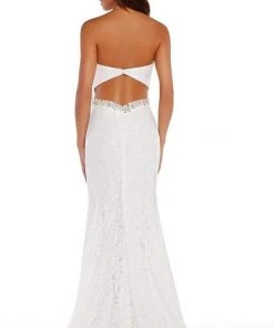 Formal Gowns Alyce Paris - 1305 Crystal Ornate Waist Lace Mermaid Gown 9 Formal Gowns Alyce Paris - 1305 Crystal Ornate Waist Lace Mermaid Gown