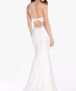 Formal Gowns Alyce Paris - 1305 Crystal Ornate Waist Lace Mermaid Gown