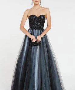 Alyce Paris - 1415 Strapless Embellished Tulle Ballgown Formal Gowns