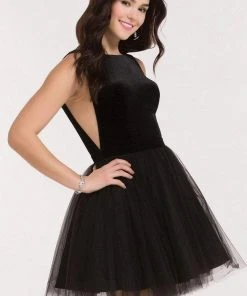 Alyce Paris - 2639 Sheer Cutout Fitted Bateau Cocktail Dress Cocktail Dresses