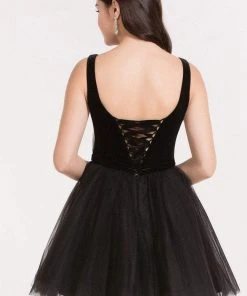 Alyce Paris - 2639 Sheer Cutout Fitted Bateau Cocktail Dress Cocktail Dresses