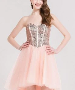 Alyce Paris - 2641 Jeweled Sweetheart High Low A-line Dress