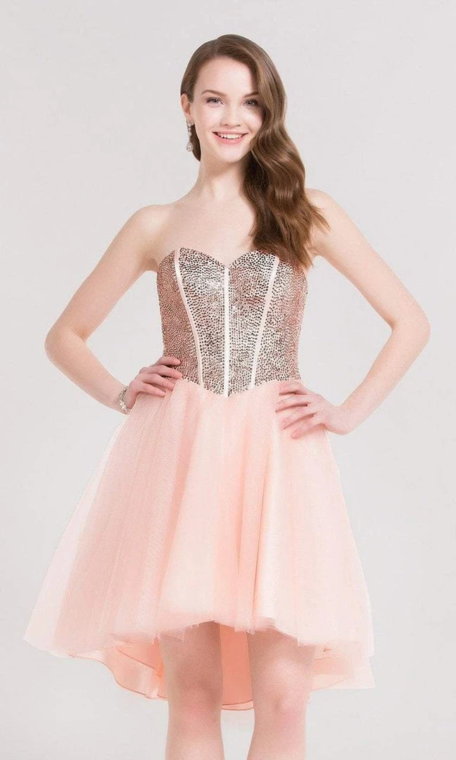 Alyce Paris - 2641 Jeweled Sweetheart High Low A-line Dress 3 Alyce Paris - 2641 Jeweled Sweetheart High Low A-line Dress