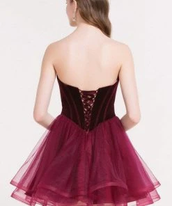 Alyce Paris - 2643 Velvet Sweetheart Tulle A-line Dress