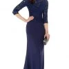 Alyce Paris - 27017 Quarter Length Sleeve Lace Sheath Dress Formal Gowns 2 Alyce Paris - 27017 Quarter Length Sleeve Lace Sheath Dress Formal Gowns