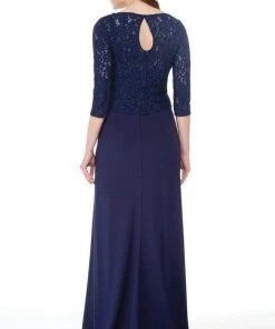 Alyce Paris - 27017 Quarter Length Sleeve Lace Sheath Dress Formal Gowns