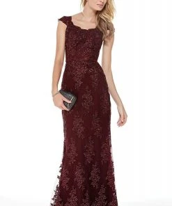 Alyce Paris - 27042 Scalloped Lace Sheath Evening Dress