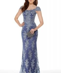 Alyce Paris - 27042 Scalloped Lace Sheath Evening Dress