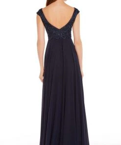 Alyce Paris - 27246 V-neck Empire Waist Chiffon A-line Dress 1 Pc Deep Claret In Size 4 Available Formal Gowns