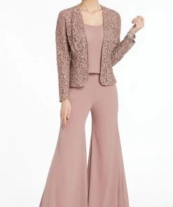 Alyce Paris - 27299 Three-Piece Bell Pantsuit With Lace Jacket Mother Of The Bride