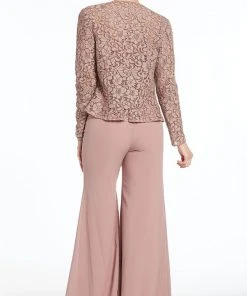 Alyce Paris - 27299 Three-Piece Bell Pantsuit With Lace Jacket Mother Of The Bride