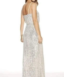 Alyce Paris - 27357 Sequined V-Neck Sheath Dress Formal Gowns