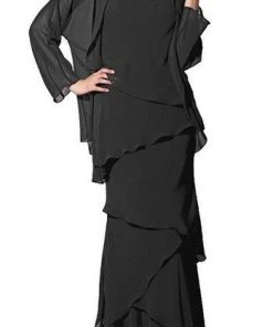 Alyce Paris - 29292 Layered Chiffon Dress With Long Sleeved Jacket Formal Gowns