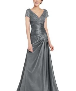 Alyce Paris - 29357 Cap Sleeve Lace Ornate Empire Trumpet Gown Formal Gowns