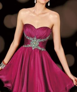 Cocktail Dresses Alyce Paris - 3606 Rhinestone Beaded Waist Cocktail Dress