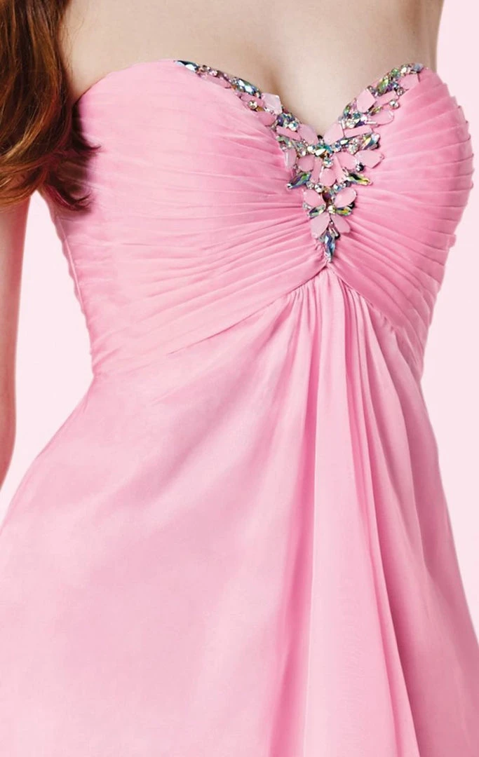 Alyce Paris - 3668 Beaded Strapless Ruched Silky Short Dress Cocktail Dresses 5 Alyce Paris - 3668 Beaded Strapless Ruched Silky Short Dress Cocktail Dresses