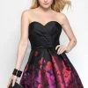 Alyce Paris 3693 Pleated Strapless Sweetheart Floral Taffeta Dress 1 Alyce Paris 3693 Pleated Strapless Sweetheart Floral Taffeta Dress