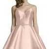 Cocktail Dresses Alyce Paris - 3764 Sleeveless V Neck Double Strapped Fit And Flare Cocktail Dress - 2 Pcs French Pink In Sizes 4 And 14 Available