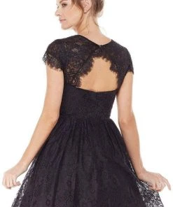 Cocktail Dresses Alyce Paris - 3792 Fit And Flare Lace Overlay Cocktail Dress - 1 Pc Black In Size 12 Available 5 Cocktail Dresses Alyce Paris - 3792 Fit And Flare Lace Overlay Cocktail Dress - 1 Pc Black In Size 12 Available