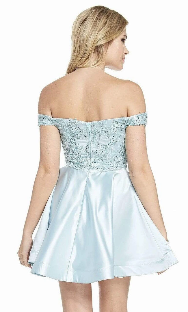 Alyce Paris - 3827 Beaded Two Piece Off-Shoulder Cocktail Dress Cocktail Dresses 4 Alyce Paris - 3827 Beaded Two Piece Off-Shoulder Cocktail Dress Cocktail Dresses