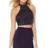 Alyce Paris - 4014 Embellished Two Piece High Halter Jersey Dress 2 Alyce Paris - 4014 Embellished Two Piece High Halter Jersey Dress