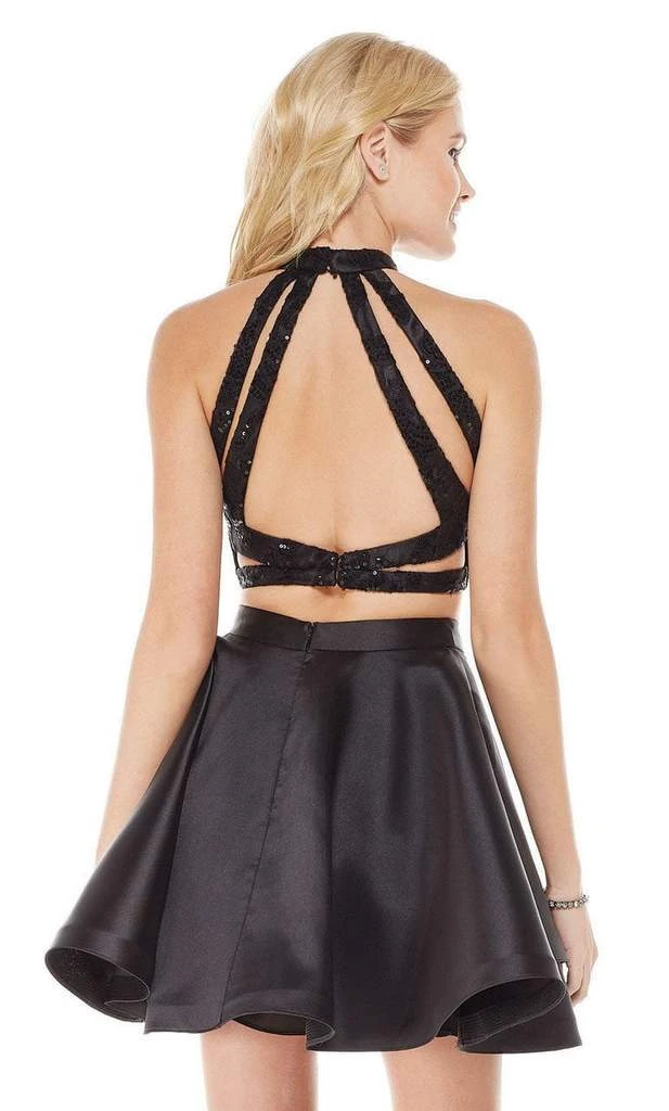 Cocktail Dresses Alyce Paris - 4065 Two-Piece Sequins Halter Mikado Fit And Flare Dress - 1 Pc Blush In Size 6 Available 4 Cocktail Dresses Alyce Paris - 4065 Two-Piece Sequins Halter Mikado Fit And Flare Dress - 1 Pc Blush In Size 6 Available