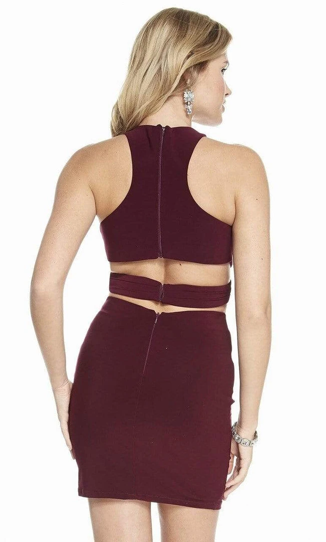 Alyce Paris - 4093 Two-Piece Crisscross Pleated Cutout Dress Cocktail Dresses 4 Alyce Paris - 4093 Two-Piece Crisscross Pleated Cutout Dress Cocktail Dresses