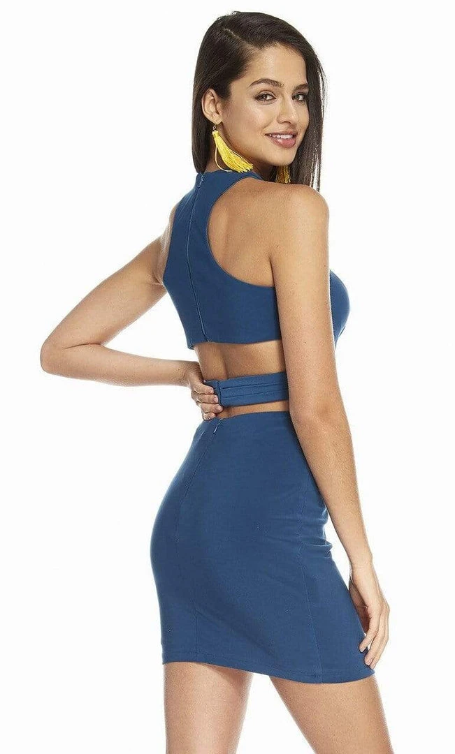 Alyce Paris - 4093 Two-Piece Crisscross Pleated Cutout Dress Cocktail Dresses 8 Alyce Paris - 4093 Two-Piece Crisscross Pleated Cutout Dress Cocktail Dresses