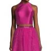 Alyce Paris - 4194 Embellished Two Piece Halter Tulle A-Line Dress 2 Alyce Paris - 4194 Embellished Two Piece Halter Tulle A-Line Dress