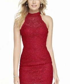 Cocktail Dresses Alyce Paris - 4440 Beaded Halter Cocktail Dress