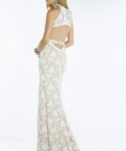 Formal Gowns Alyce Paris - 46549 Sleeveless Lace Halter Short Dress Version 5 Formal Gowns Alyce Paris - 46549 Sleeveless Lace Halter Short Dress Version