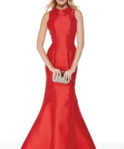 Formal Gowns Alyce Paris - 5020 High Neck Sculpted Mikado Mermaid Gown
