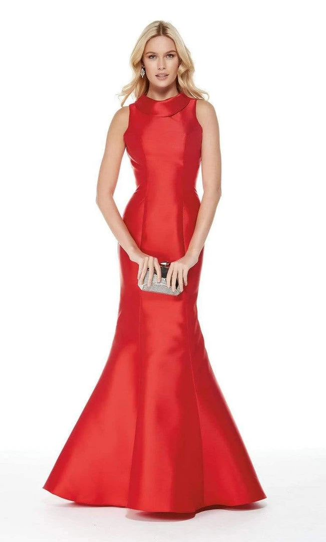 Formal Gowns Alyce Paris - 5020 High Neck Sculpted Mikado Mermaid Gown 3 Formal Gowns Alyce Paris - 5020 High Neck Sculpted Mikado Mermaid Gown