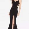 Alyce Paris - 60000 Strappy Caged Back Jersey Sheath Dress - 1 Pc Black In Size 000 Available Formal Gowns