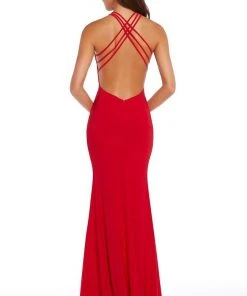 Alyce Paris - 60012 Halter Neck Strappy Open Back Long Formal Dress 5 Alyce Paris - 60012 Halter Neck Strappy Open Back Long Formal Dress