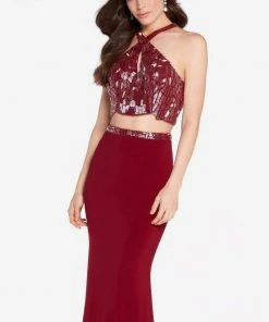 Formal Gowns Alyce Paris - 60013 Two Piece Halter Trumpet Dress 8 Formal Gowns Alyce Paris - 60013 Two Piece Halter Trumpet Dress