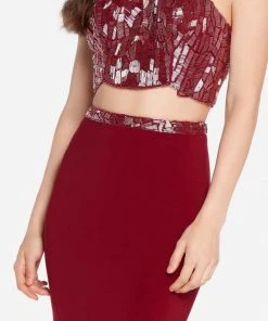 Formal Gowns Alyce Paris - 60013 Two Piece Halter Trumpet Dress 9 Formal Gowns Alyce Paris - 60013 Two Piece Halter Trumpet Dress